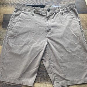 Volcom Stone Chino Shorts Adult Mens Size 32 Brown Flat Casual Skating Surfing